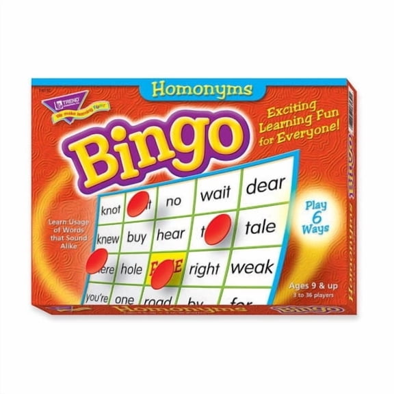 Trend Enterprises Homophones Bingo Game