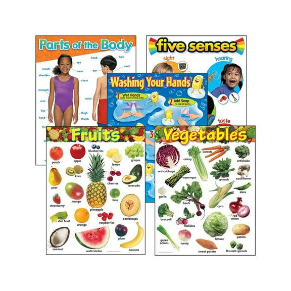 Trend Enterprises Inc. HEALTHY LIVING LEARNING CHARTS COMBO PACK