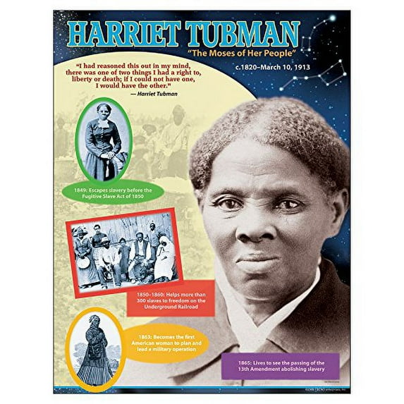 Trend Enterprises Inc Harriet Tubman Learning Chart, 17" X 22"