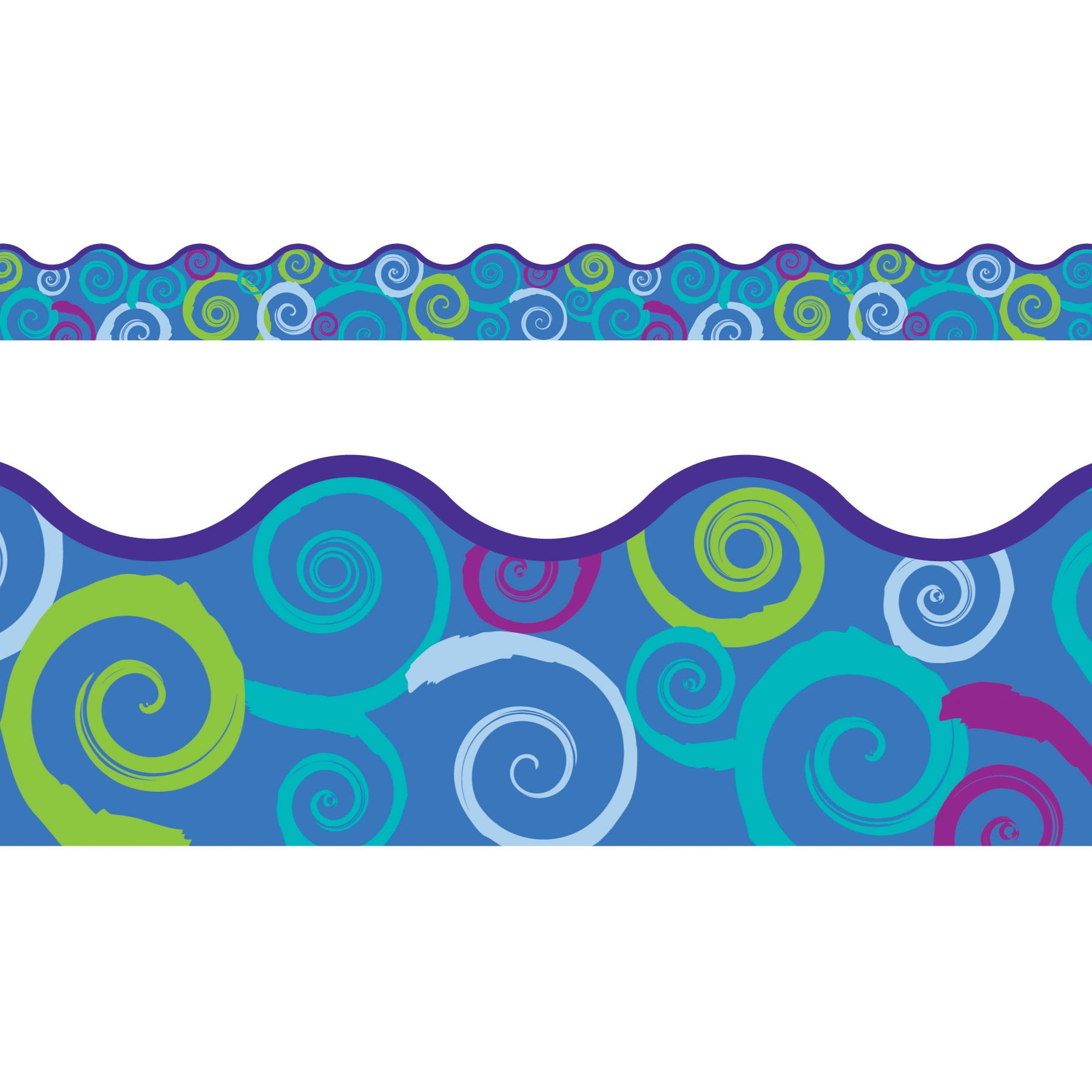 Teal Swirls Terrific Trimmers, 39 Feet - T-92366 | Trend Enterprises - View #12