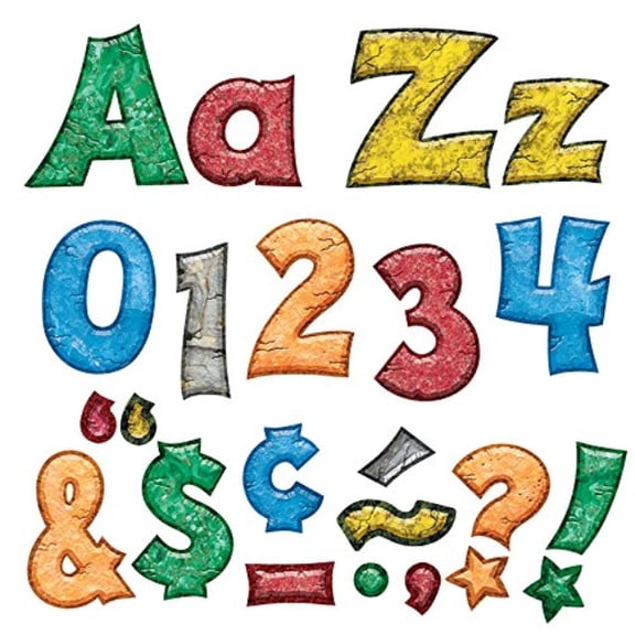 trend enterprises, inc. rock 'n stones 4" friendly combo ready letters
