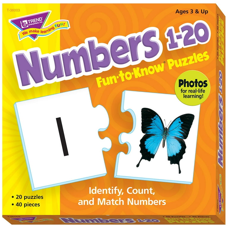 TREND ENTERPRISES, INC. Numbers 1 to 20 Two-Piece Puzzles