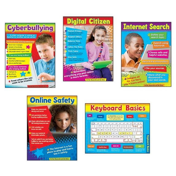 Trend Enterprises Primary Technology 5 Set Learning Chart