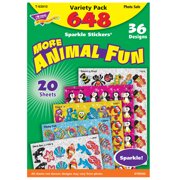 TREND Animal Fun Sparkle Stickers Variety Pack, 656 ct