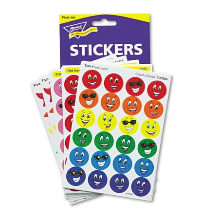 TREND Stinky Stickers Variety Pack, Smiles and Stars, 648/Pack