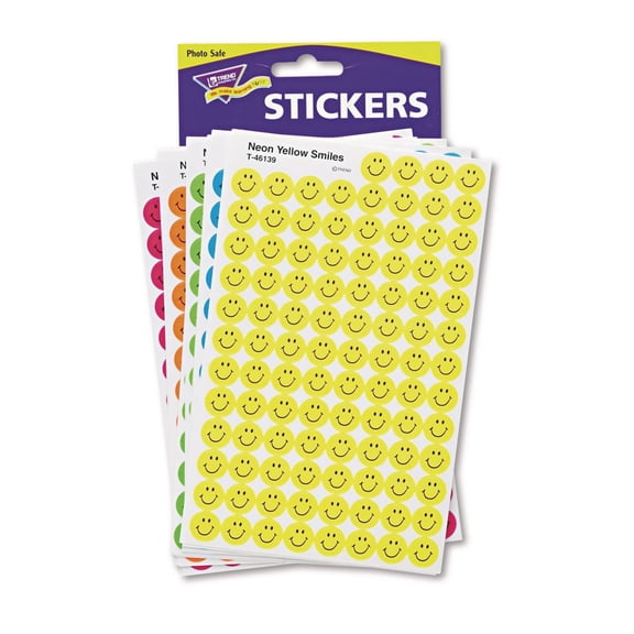 TREND STICKERS,SMILES,2500/PK T1942