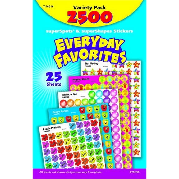 TREND Everyday Favorites superSpots/superShapes VarPk, 2500 ct