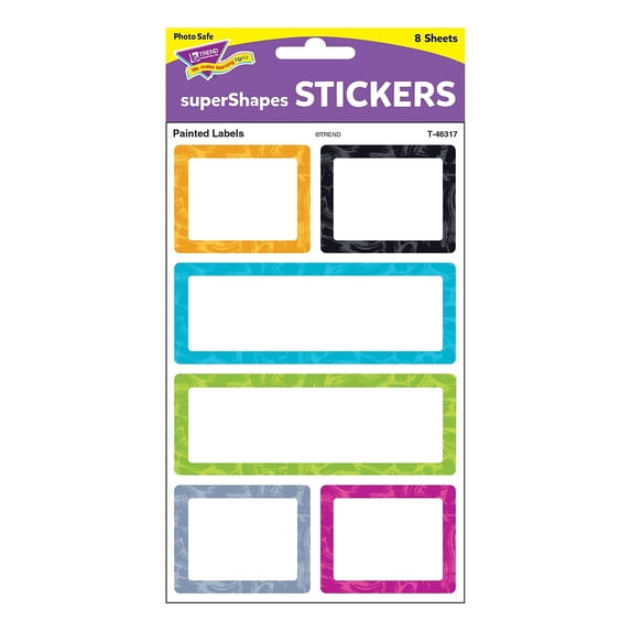 Trend Enterprises T-46317BN Painted Labels Supershapes Stinky Stickers, Pack of 6