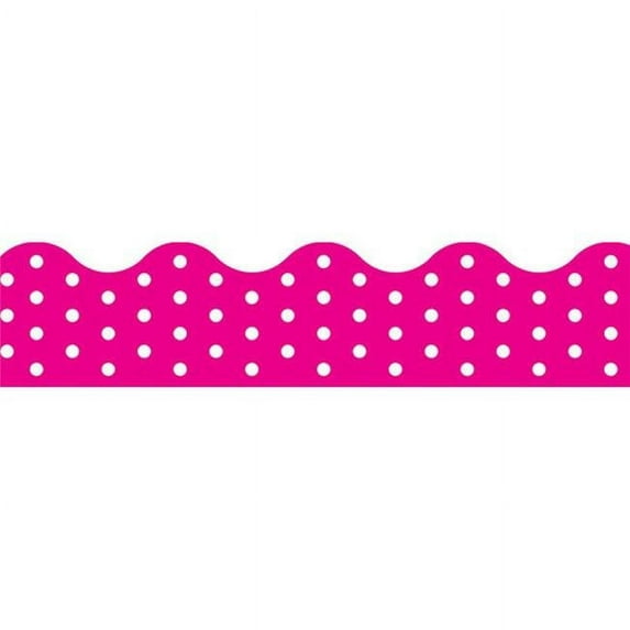 Trend Enterprises T-92669-6 Polka Dots Pink Terrific Trimmers - Pack of 6