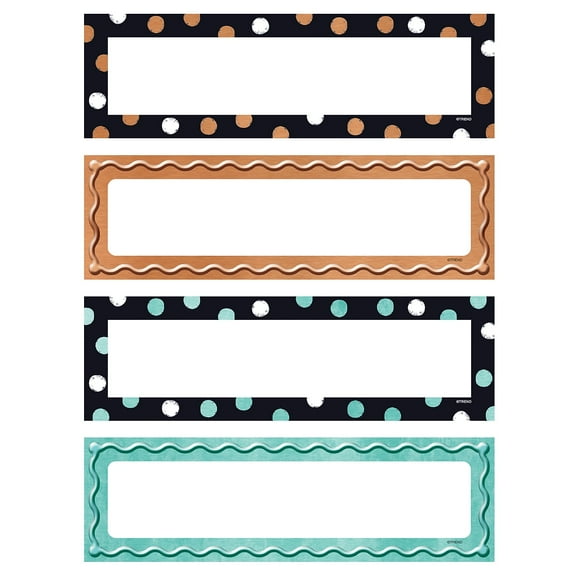Trend Enterprises Trend Metal Dots & Embossed Name Plates Variety Pack 32 Per Pack 3 Packs