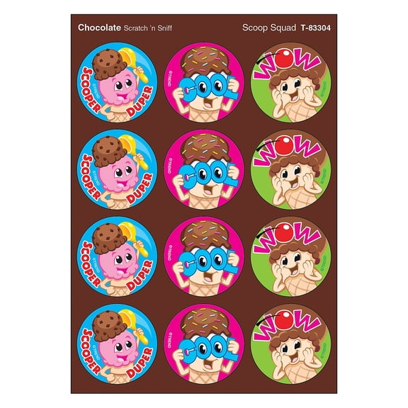 Trend Enterprises Trend Scoop Squad/Chocolate Stinky Stickers 48 Per Pack 6 Packs (T-83304BN)