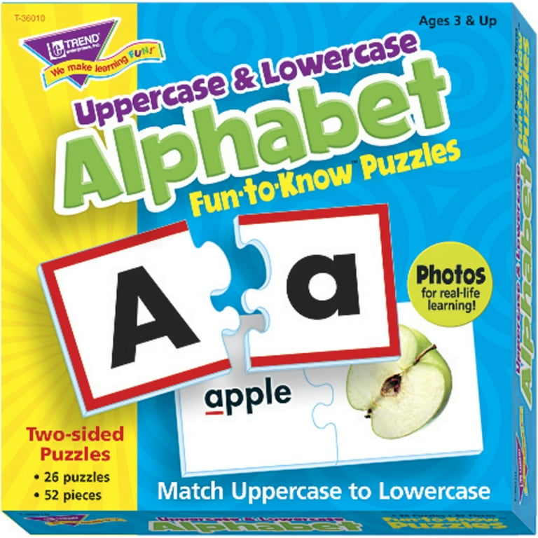 Trend Enterprises Uppercase and Lowercase 2-Piece Alphabet Puzzles