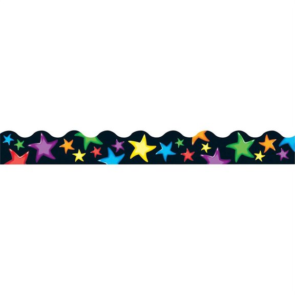 Trend Gel Stars Terrific Trimmers - Reusable, Precut, Durable - 2.25" Width x 468" Length - Assorted - 1 / Pack | Bundle of 2 Packs