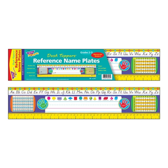 TREND Grades 2-3 Modern Desk Toppers Ref. Name Plates, 36 ct