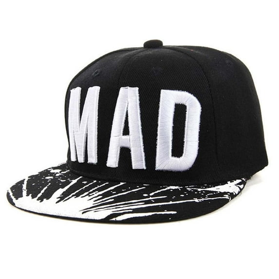 Trend Hat Snapback Cap Kid Boys Girls Letters Baseball Caps Flat Hip Hop Cap Bk Black