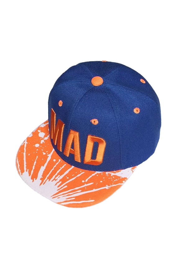 Trend Hat Snapback Cap Kid Boys Girls Letters Baseball Caps Flat Hip Hop Cap Db Dark Blue