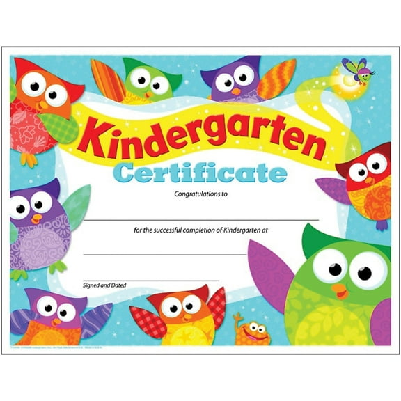 Kindergarten Certificate Owl-Stars! , 30 ct