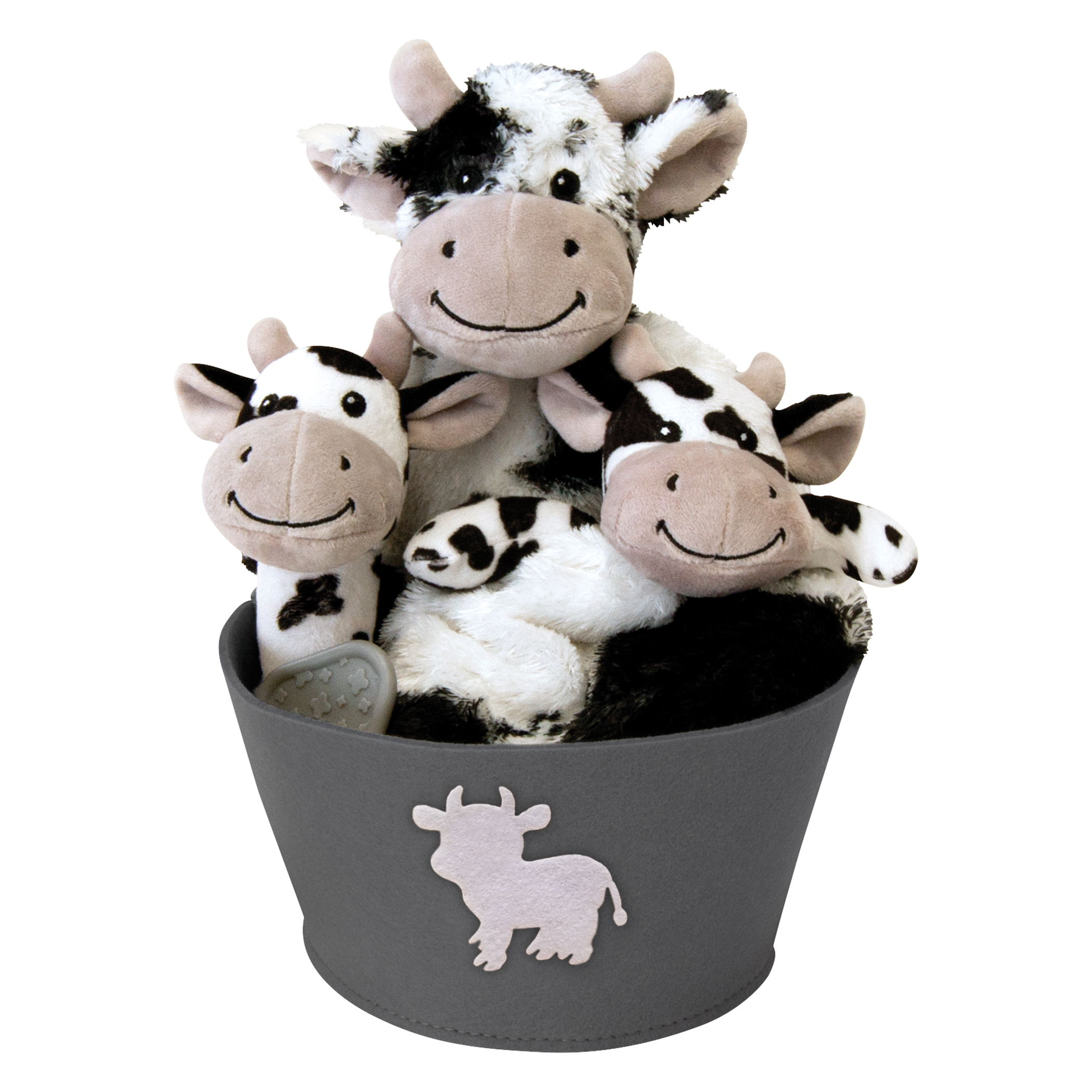 Trend Lab 9" Cow Bucket Plush Toys (4 Pieces) - image 1 of 4