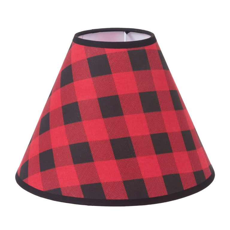 Buffalo plaid lamp shade on sale black and white