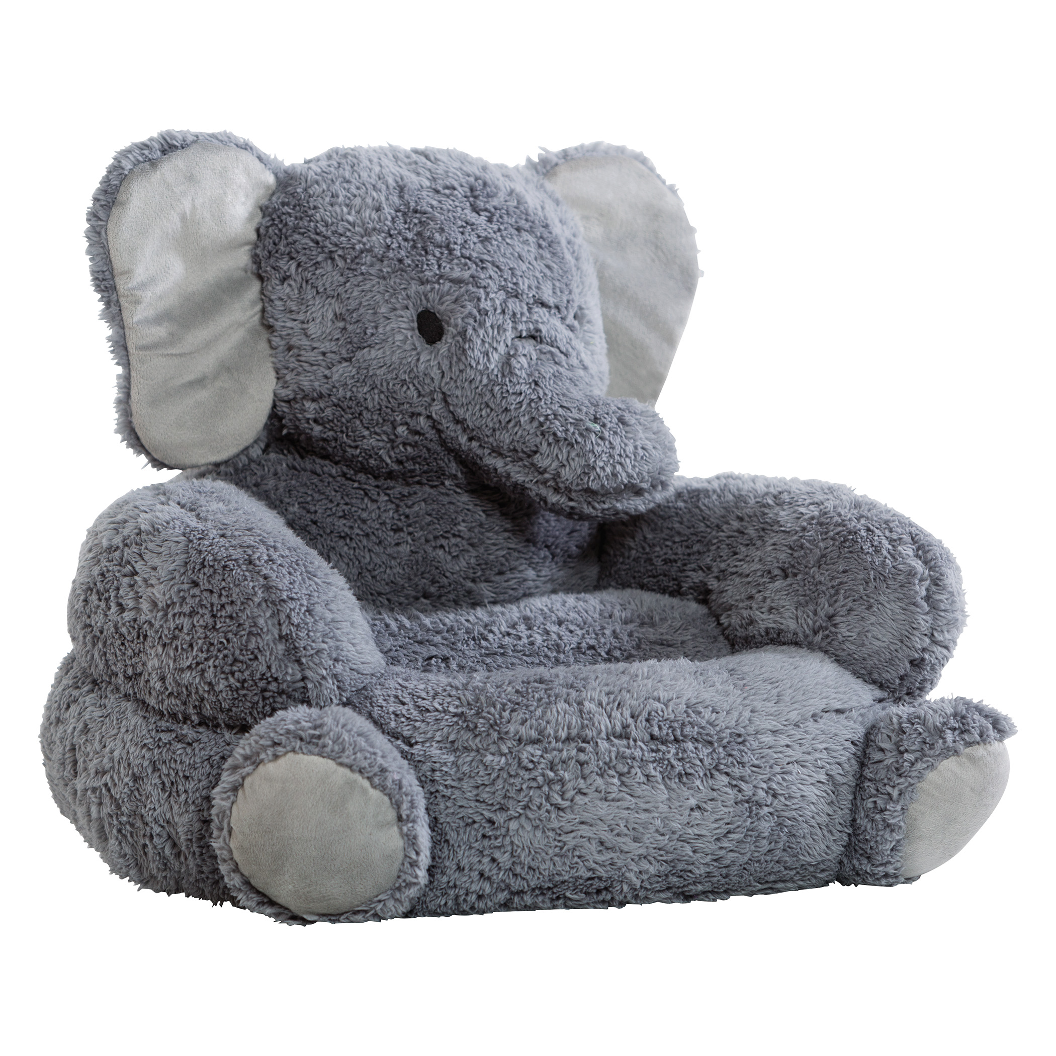 Trend Lab Toddler Plush Gray Elephant Lounge Character Chair - image 1 of 8