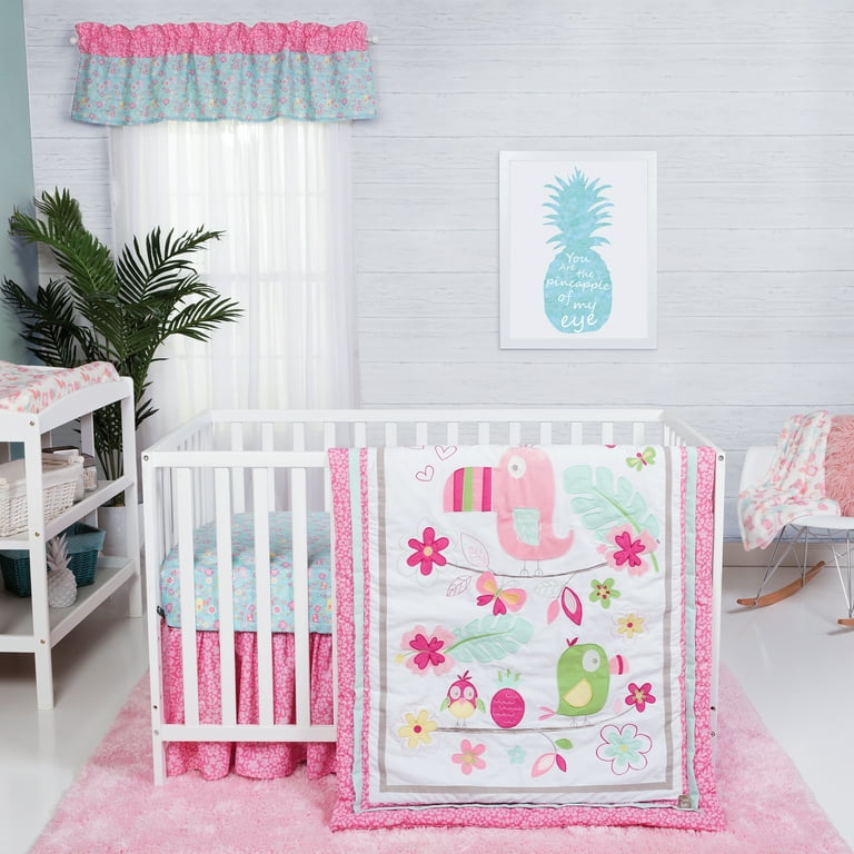 Trend Lab Tropical Tweets 3 Piece Crib Bedding Set Walmart