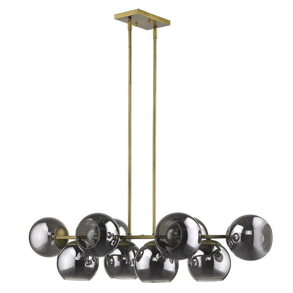 Trend Lighting TP20036AB Lunette 10-Light Aged Brass Island Pendant
