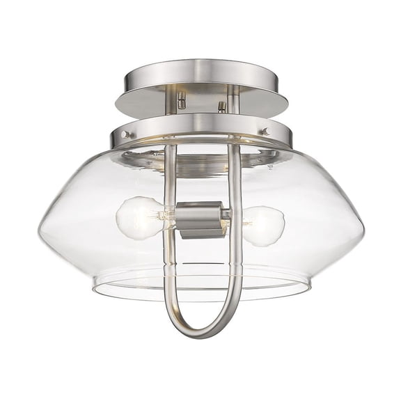Trend Lighting TP60061SN Garner 2-Light Satin Nickel Semi-Flush Mount