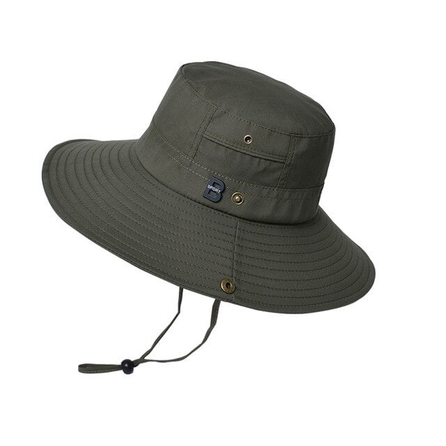 Trend Men Summer Bucket Hat Fashion Letter Label Breathable Mesh