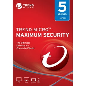 Trend Micro Maximum Security 5 Users 1 year subscription [Digital Download]