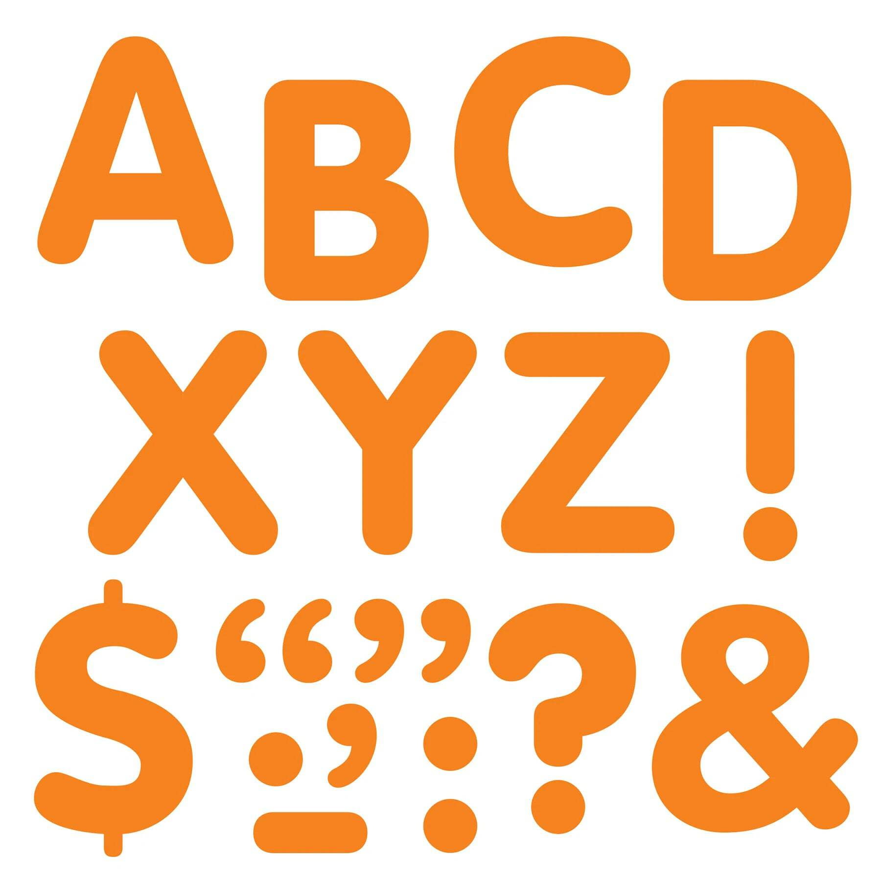 Orange Sticker Letters Trend Orange 2-Inch Letters Marks STICK-EZE® Stick-On Letters (T78201 ...