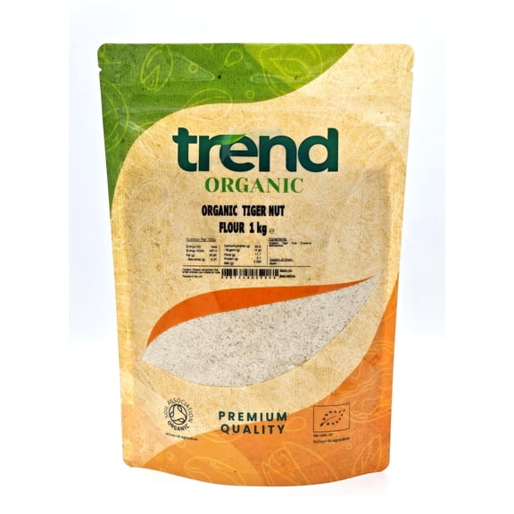 Trend Organic Tiger Nut Flour 1kg Organic Tiger Nut Flour Naturally Sweet, Gluten-Free, Vegan, Non-GMO, No Additives Bulk Pack for Baking & Cooking