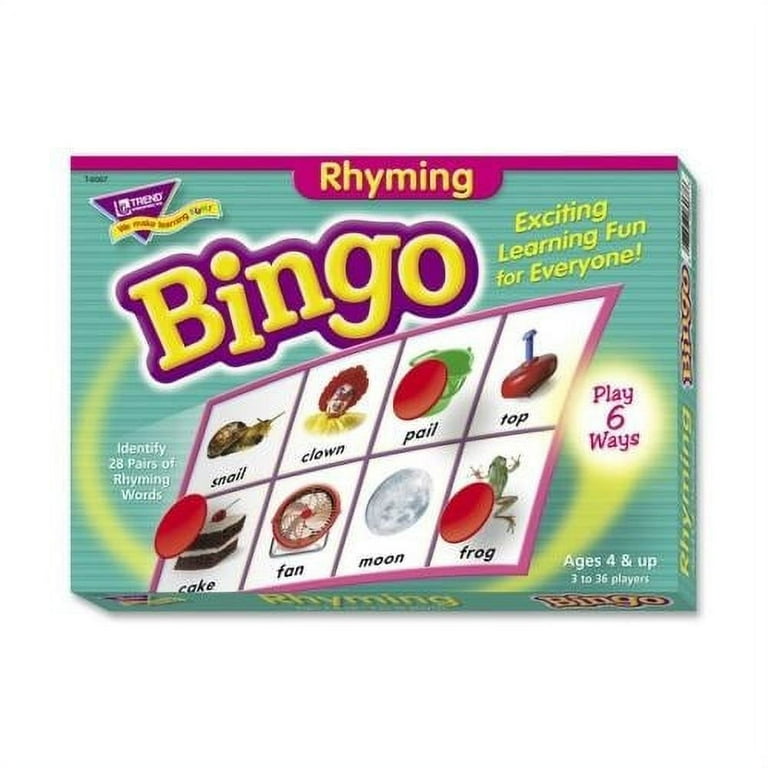 Trend Rhyming Bingo Game - Theme/Subject: Learning - Skill Learning: Vocabulary, Spelling, Rhyming, Word - 4 Year & Up - Multi Trend Rhyming Bingo Game - Theme/Subject: Learning - Skill Learning: Vocabulary, Spelling, Rhyming, Word - 4 Year & Up - Multi