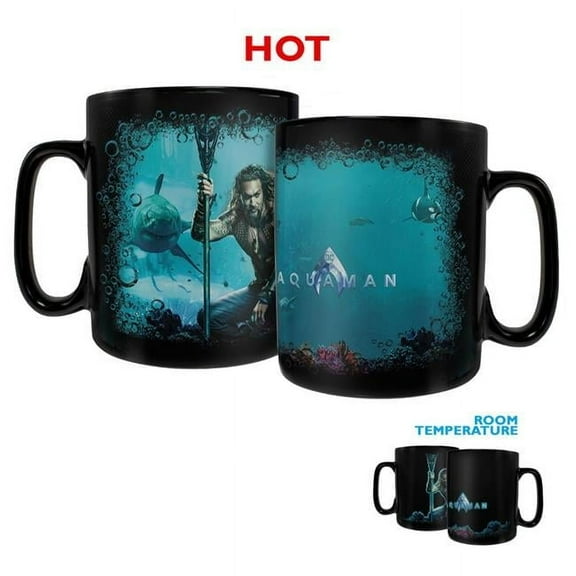Trend Setters Aquaman Quest for the Trident Clue Morphing Heat-Sensitive Mug
