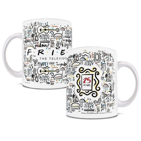 Trend Setters  Friends 25 Years White Ceramic Mug