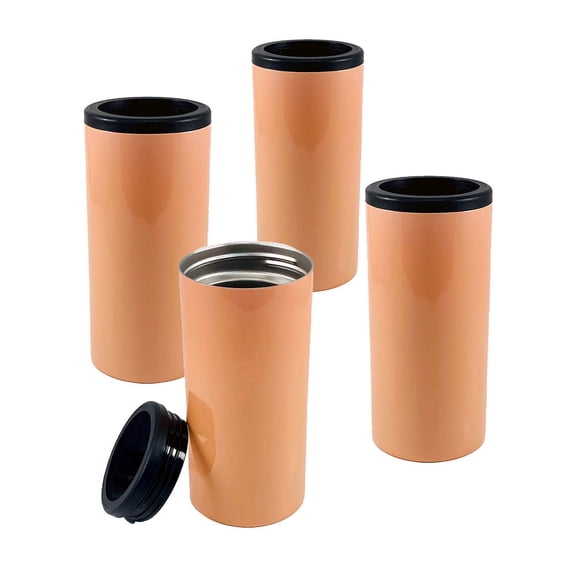 Trend Setters (Peach) 12 Oz Slim Can Cooler Bundle of Four (4) SSKOOP4