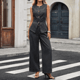 thumbnail image 1 of Trend-Setting Pinstripe Edit: Sleek Sleeveless Top, High-Waisted Wide-Leg Pants & Full Set – Redefine Street Chic with Tailored Style, Breathable Comfort & Mix-and-Match Options, 1 of 9