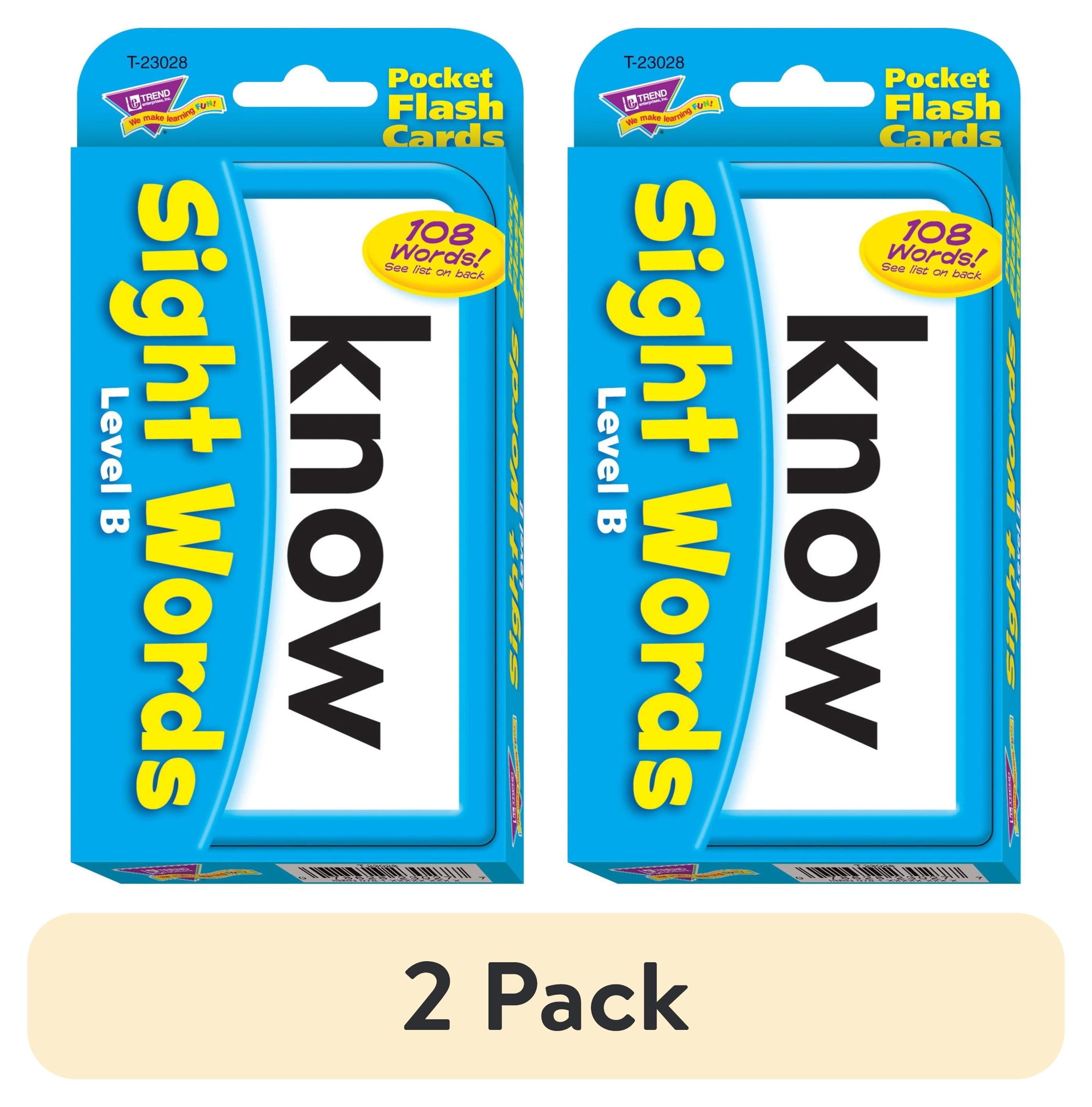 (2 pack) Trend Sight Words Level B Flash Cards Theme/Subject: Learning ...