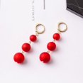 Trend Simulation Pearl Long Earrings Female White Round Pearl Wedding