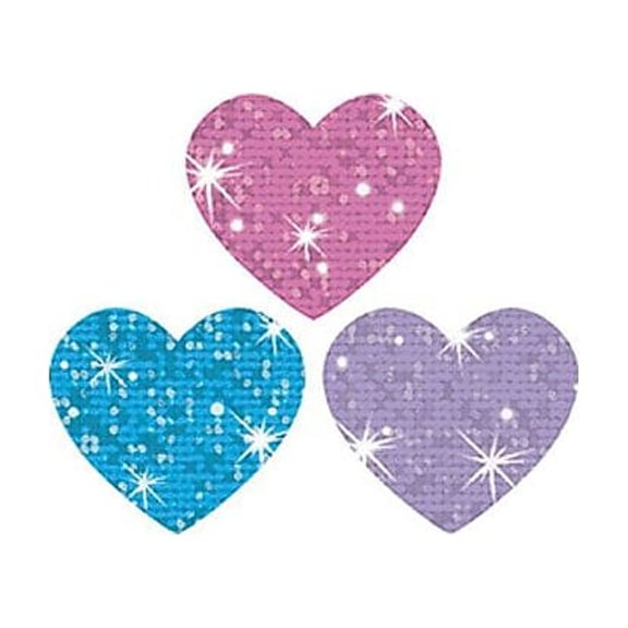 Trend, TEPT46314, Sparkling Heart-shaped Stickers, 100 / Pack, Assorted