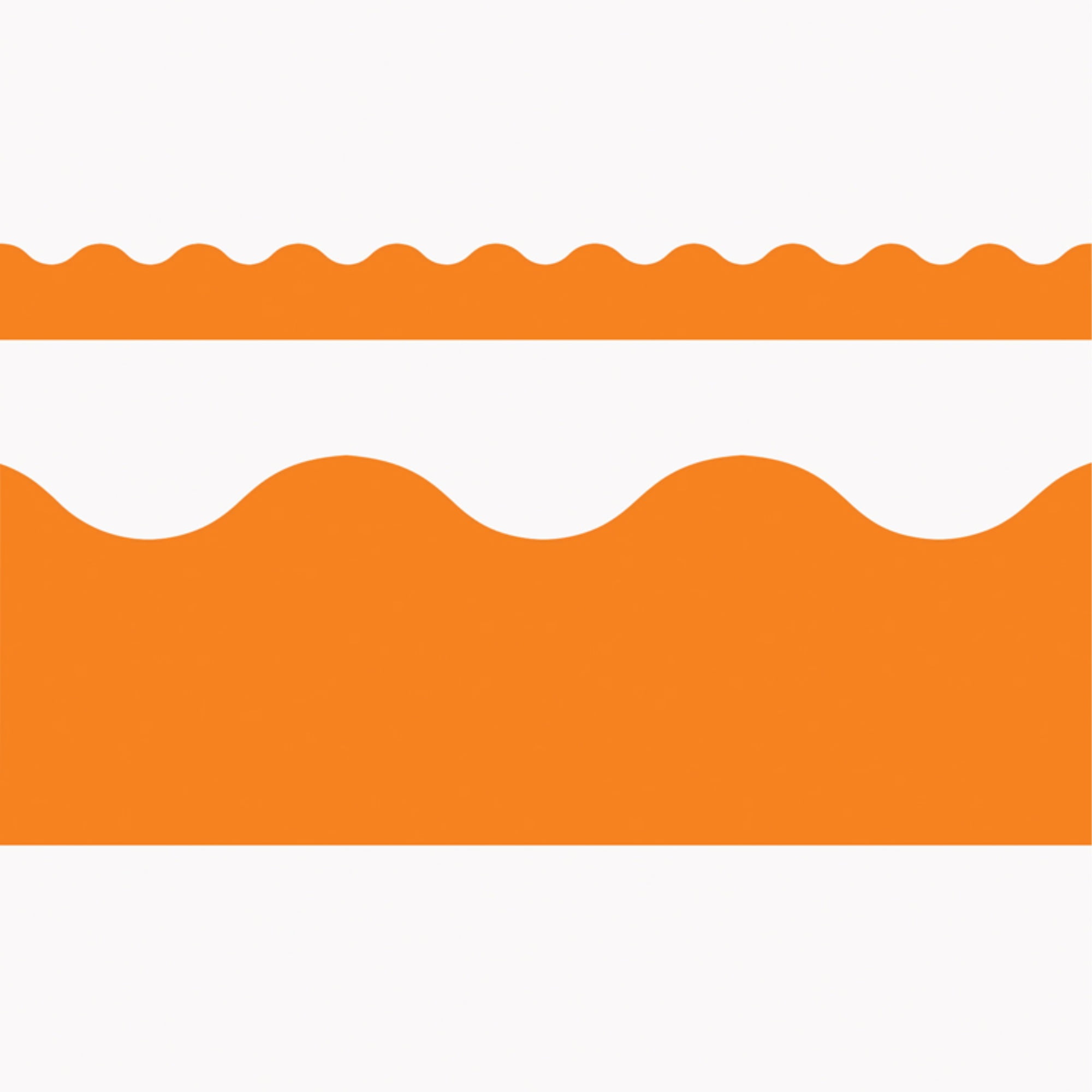 Trend T-9880 39' x 2.25" Scalloped Solid Terrific Trimmer Orange T9880