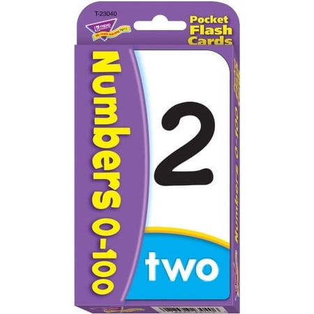 Trend Numbers 0-100 Flash Cards Theme/Subject: Learning - Skill Learning: Number, Word - 56 Pieces - 5+
