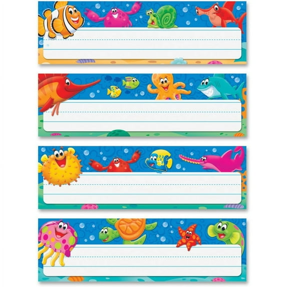 Trend, TEP69948, Sea Buddies Desk Toppers Nameplates, 32 / Pack, Multicolor
