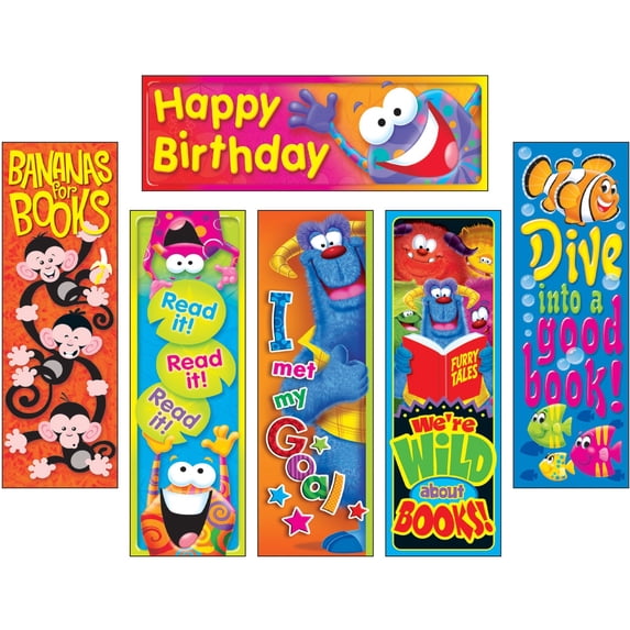 Trend, TEPT12909, Clever Characters Bookmark Combo Pack, 1 Pack, Assorted
