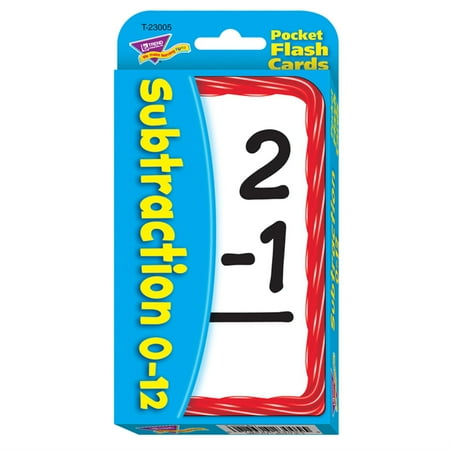 Trend, TEPT23005, Subtraction Pocket Flash Cards, 56 / Box, Assorted