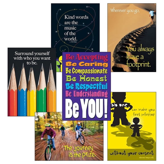 Trend, TEPTA67909, Think Positively ARGUS Poster Pack, 6 / Pack, Assorted