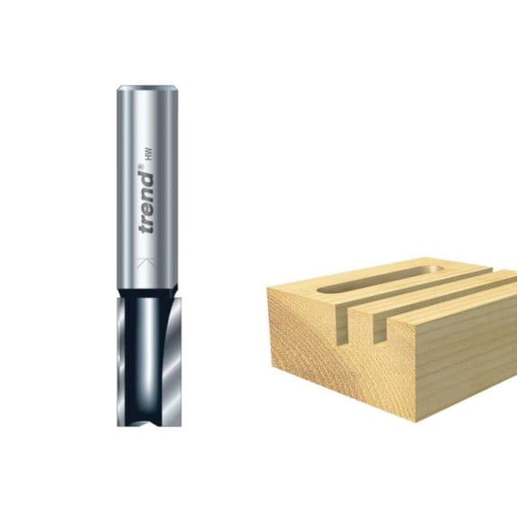 Trend - TR12 x 1/4 TCT Two Flute Cutter Long Shank 12 x 19mm