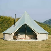 Trend Tents Inc 10ft All-Weather Canvas Bell Tent - Pea Green – Waterproof, Mold-Resistant, with Stove Jack