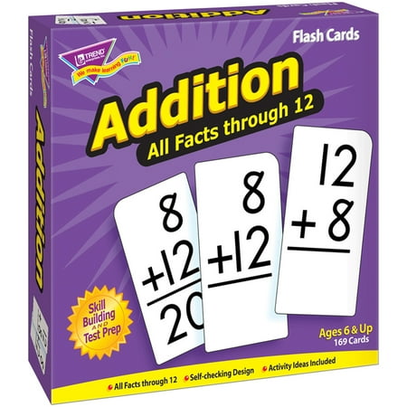 Trend, Tep53201, Addition All Facts Through 12 Flash Cards, 169 / Box