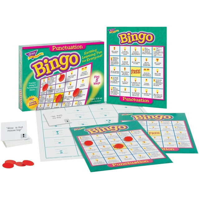 Trend, Tep6133, Punctuation Bingo Game, 1 Each - Walmart.com