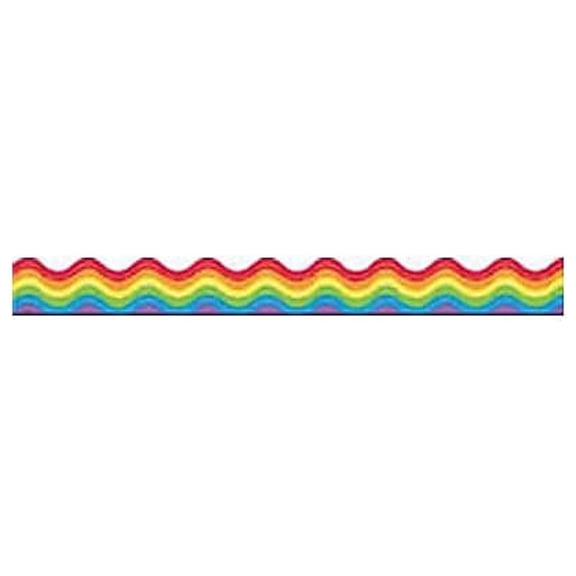 Trend Terrific Trimmer Decorative Scalloped Border, 2-1/4" x 39", Rainbow Promise